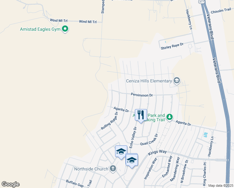 map of restaurants, bars, coffee shops, grocery stores, and more near 308 Rolling Ridge Dr in Del Rio