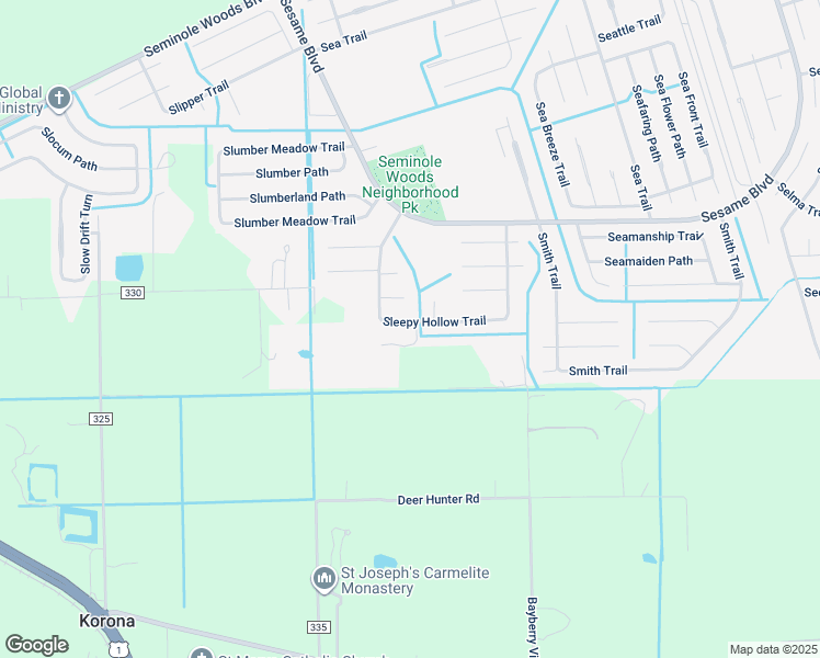 map of restaurants, bars, coffee shops, grocery stores, and more near 40 Sleepy Hollow Trail in Palm Coast
