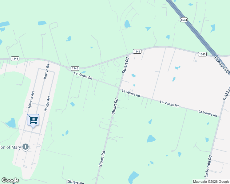 map of restaurants, bars, coffee shops, grocery stores, and more near 10660 La Vernia Road in Adkins