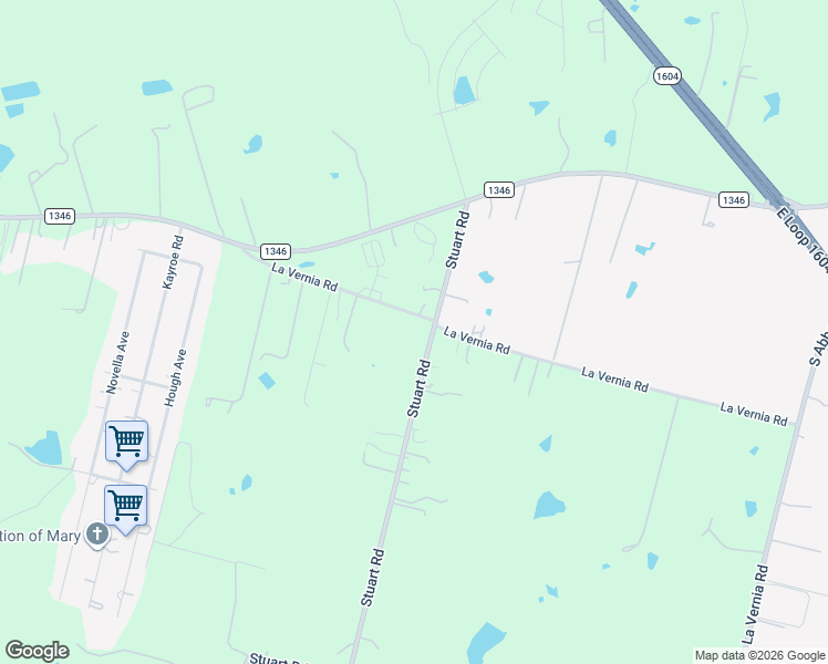 map of restaurants, bars, coffee shops, grocery stores, and more near 10660 La Vernia Road in Adkins