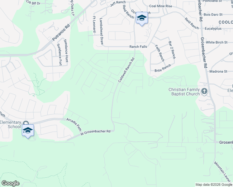 map of restaurants, bars, coffee shops, grocery stores, and more near 12620 West Grosenbacher Road in San Antonio
