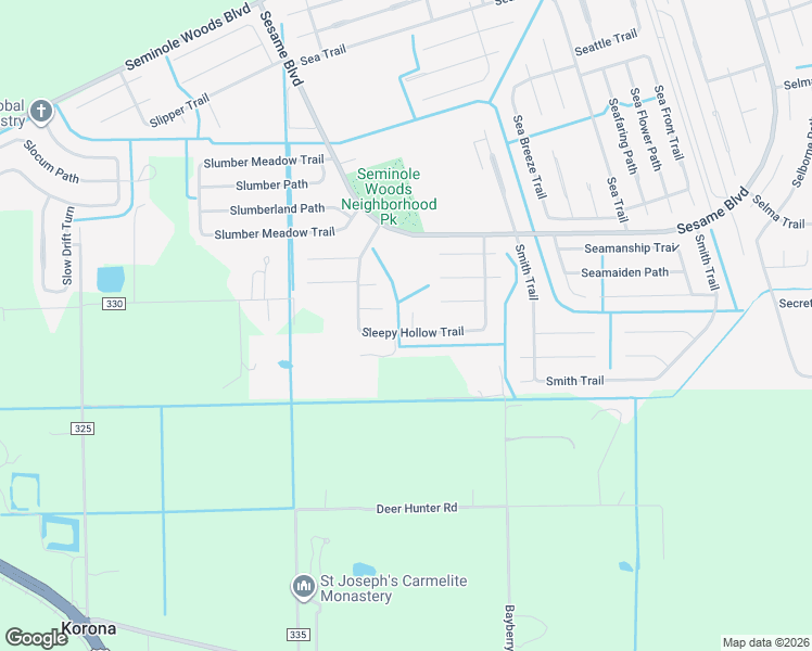 map of restaurants, bars, coffee shops, grocery stores, and more near 40 Sleepy Hollow Trail in Palm Coast