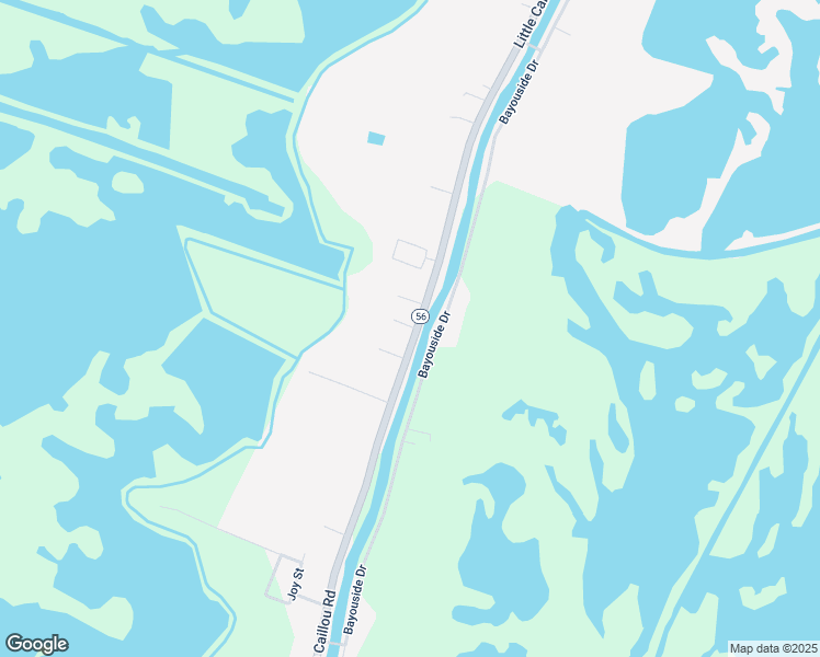 map of restaurants, bars, coffee shops, grocery stores, and more near 5830 Little Caillou Road in Chauvin
