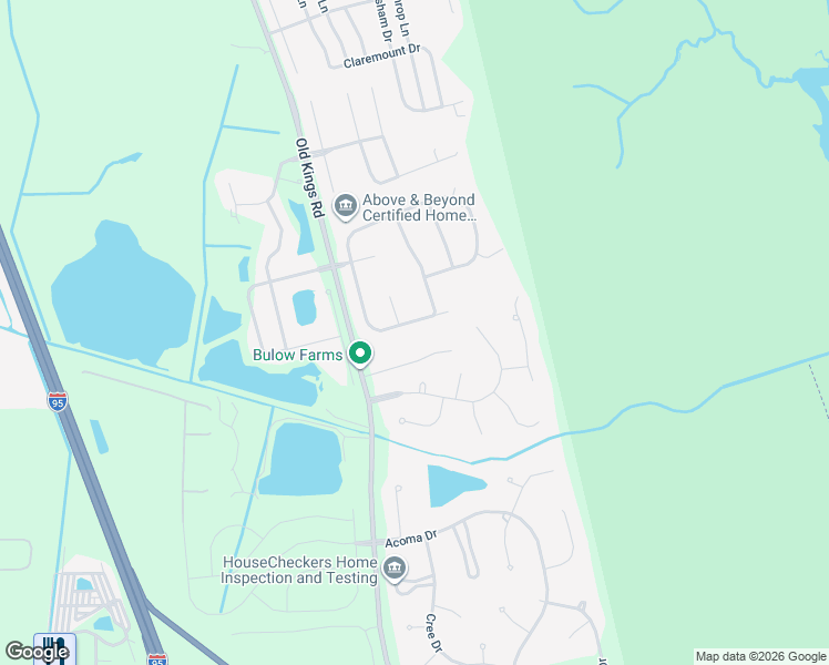 map of restaurants, bars, coffee shops, grocery stores, and more near 2 Bulow's Landing in Flagler Beach