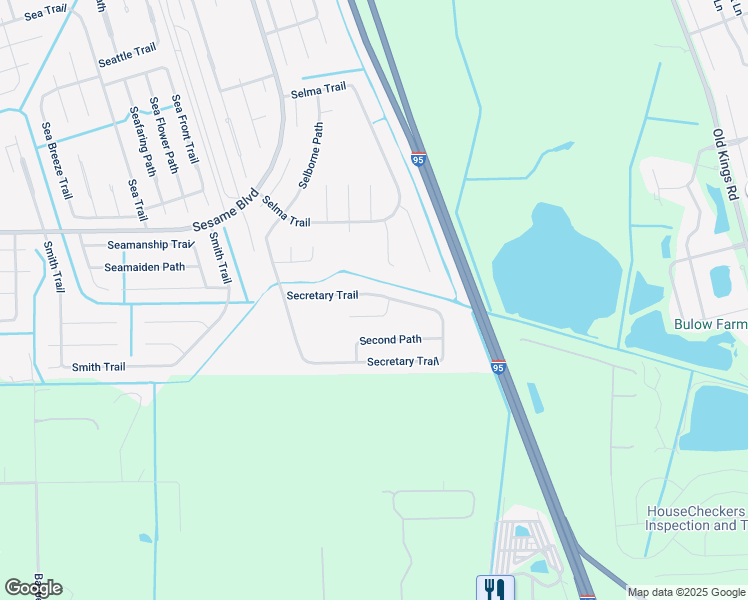 map of restaurants, bars, coffee shops, grocery stores, and more near 138 Secretary Trail in Palm Coast
