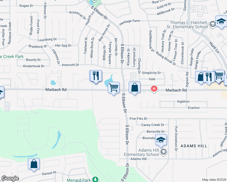 map of restaurants, bars, coffee shops, grocery stores, and more near in San Antonio