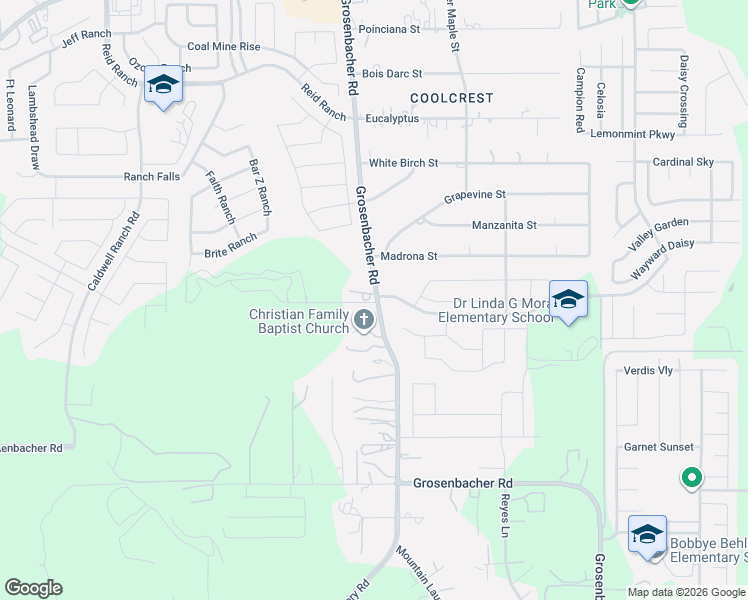 map of restaurants, bars, coffee shops, grocery stores, and more near 1475 Grosenbacher Road in San Antonio