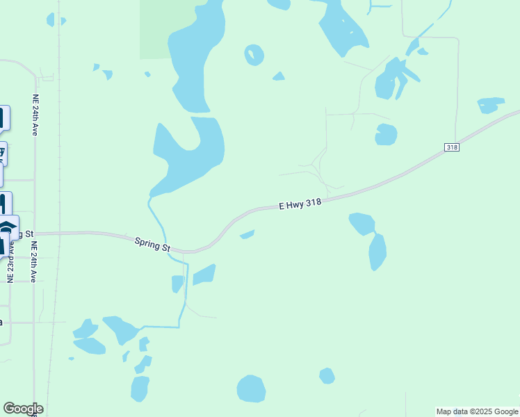 map of restaurants, bars, coffee shops, grocery stores, and more near County Highway 318 in Citra