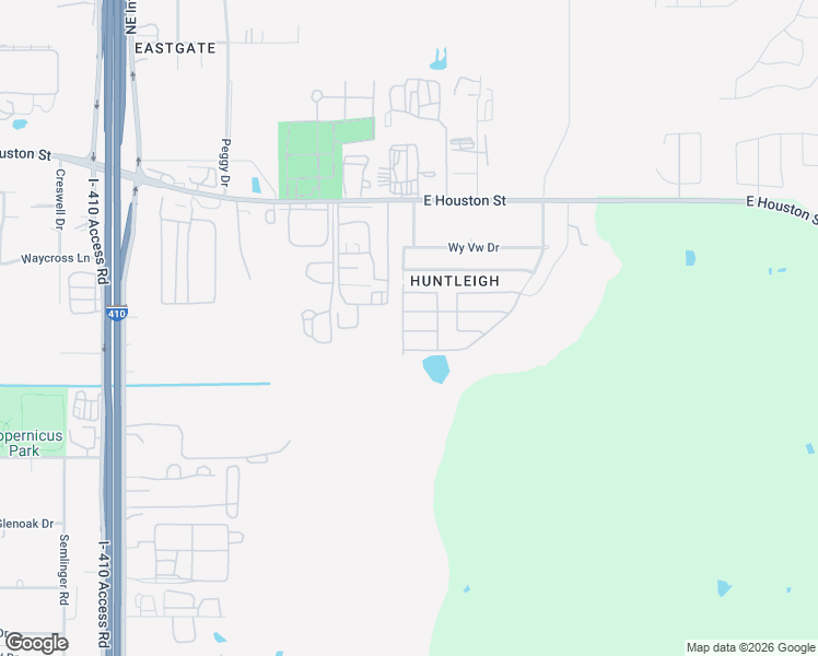 map of restaurants, bars, coffee shops, grocery stores, and more near 5815 Saints Cape in San Antonio