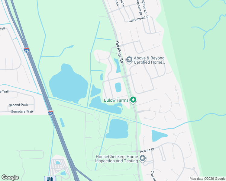 map of restaurants, bars, coffee shops, grocery stores, and more near 43 Turtle Ridge Drive in Flagler Beach
