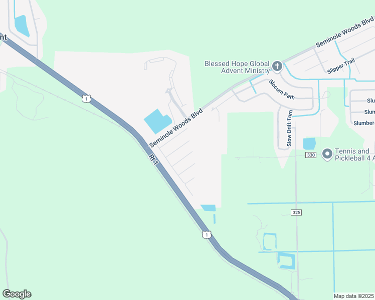 map of restaurants, bars, coffee shops, grocery stores, and more near 18 Squadron Place in Palm Coast