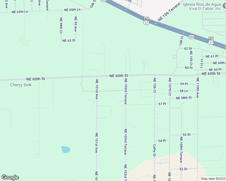 map of restaurants, bars, coffee shops, grocery stores, and more near 10261 Northeast 58th Lane in Bronson