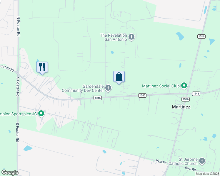 map of restaurants, bars, coffee shops, grocery stores, and more near 114 Kiefer Road in San Antonio