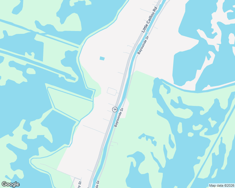 map of restaurants, bars, coffee shops, grocery stores, and more near 5800 Little Caillou Road in Chauvin