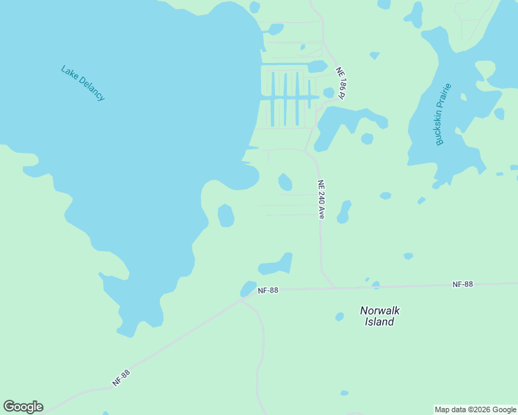 map of restaurants, bars, coffee shops, grocery stores, and more near 23740 Northeast 183 Street in Fort McCoy
