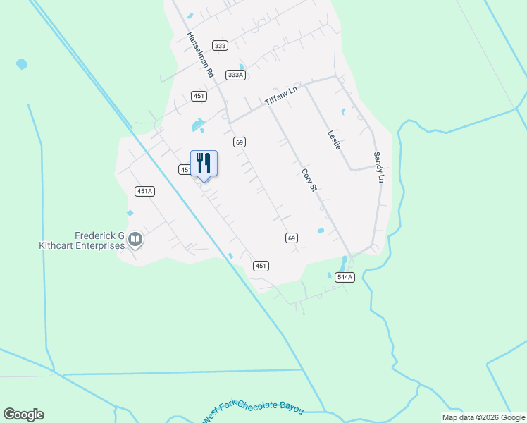 map of restaurants, bars, coffee shops, grocery stores, and more near 10810 Hanselman Road in Manvel