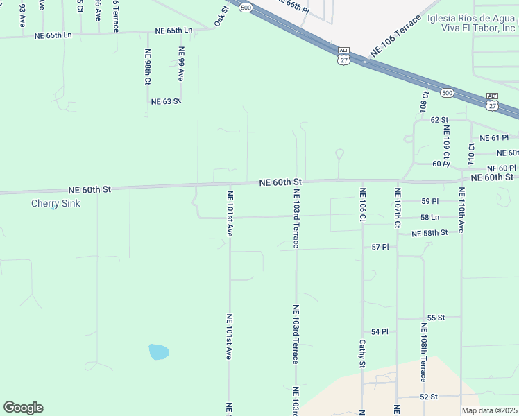 map of restaurants, bars, coffee shops, grocery stores, and more near 10261 Northeast 58th Lane in Bronson