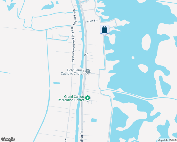 map of restaurants, bars, coffee shops, grocery stores, and more near 6625 Grand Caillou Road in Dulac