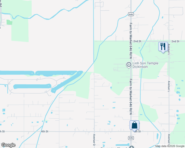 map of restaurants, bars, coffee shops, grocery stores, and more near 1430 Avenue Q in Santa Fe