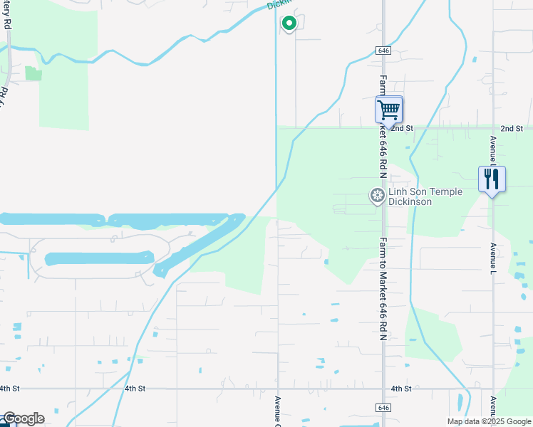 map of restaurants, bars, coffee shops, grocery stores, and more near 1430 Avenue Q in Santa Fe