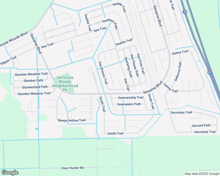 map of restaurants, bars, coffee shops, grocery stores, and more near 55 Sea Breeze Trail in Palm Coast