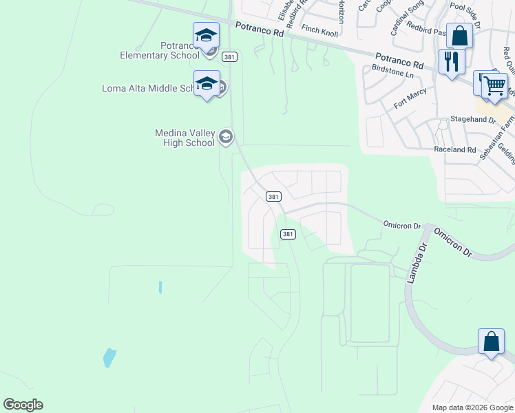 map of restaurants, bars, coffee shops, grocery stores, and more near 146 Broken Antler in San Antonio