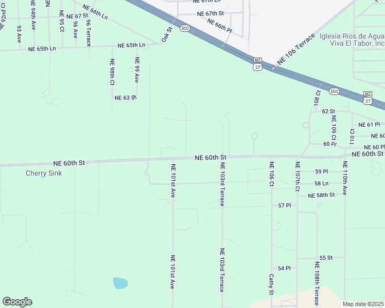 map of restaurants, bars, coffee shops, grocery stores, and more near 10211 Northeast 60th Street in Bronson