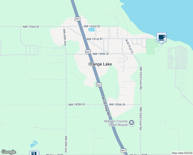 map of restaurants, bars, coffee shops, grocery stores, and more near 14670 Florida 25 in Reddick