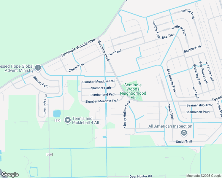 map of restaurants, bars, coffee shops, grocery stores, and more near 32 Slumber Path in Palm Coast