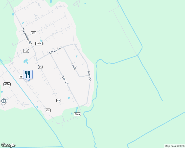 map of restaurants, bars, coffee shops, grocery stores, and more near 9513 Sandy Lane in Manvel