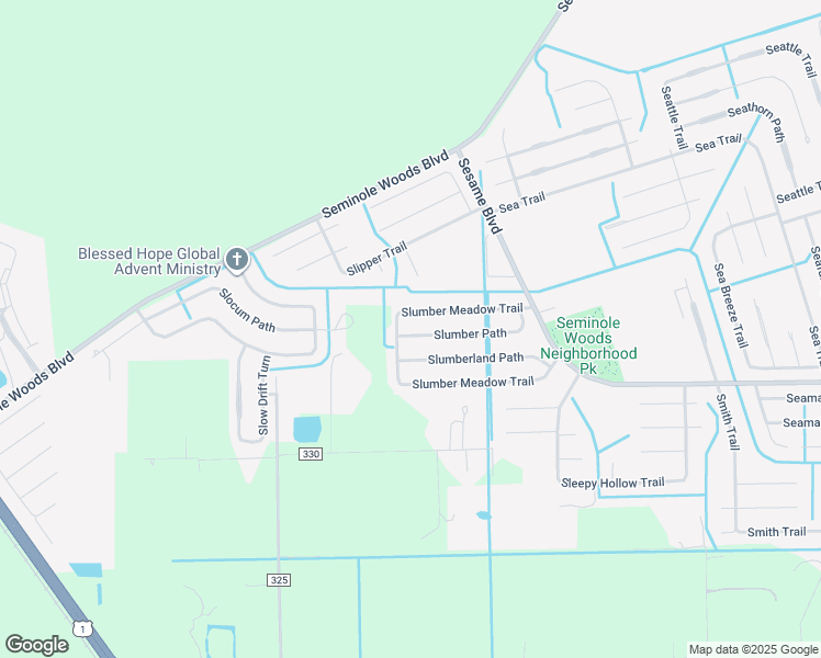 map of restaurants, bars, coffee shops, grocery stores, and more near 41 Slumber Meadow Trail in Palm Coast