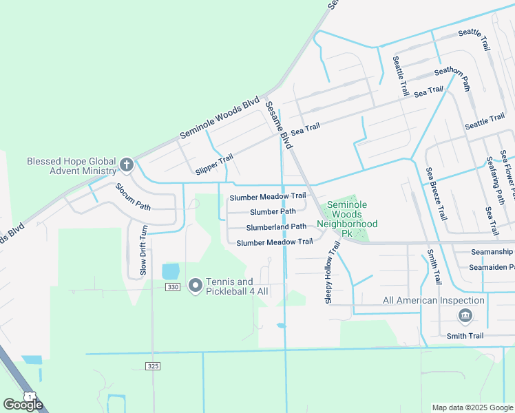 map of restaurants, bars, coffee shops, grocery stores, and more near 25 Slumber Meadow Trail in Palm Coast
