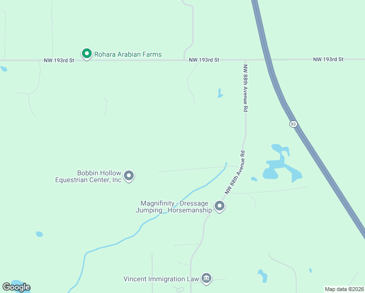 map of restaurants, bars, coffee shops, grocery stores, and more near 8895 Northwest 187th Lane in Reddick
