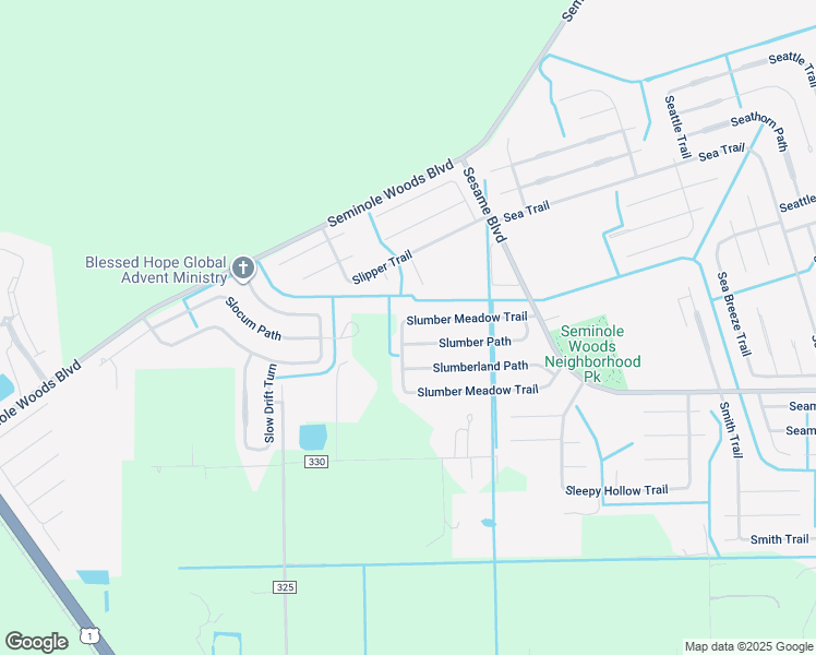 map of restaurants, bars, coffee shops, grocery stores, and more near 41 Slumber Meadow Trail in Palm Coast
