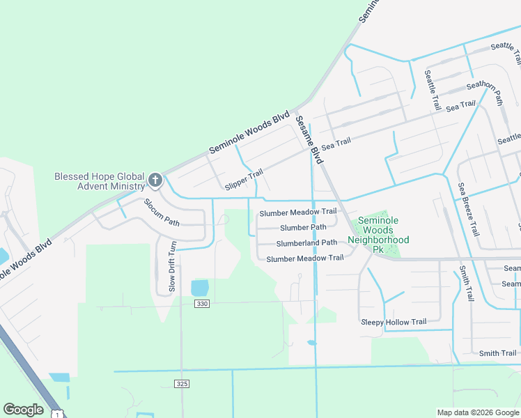 map of restaurants, bars, coffee shops, grocery stores, and more near 41 Slumber Meadow Trail in Palm Coast