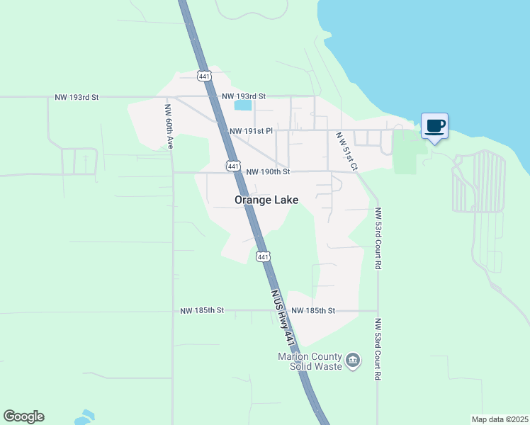 map of restaurants, bars, coffee shops, grocery stores, and more near 18845 North US Highway 441 in Reddick