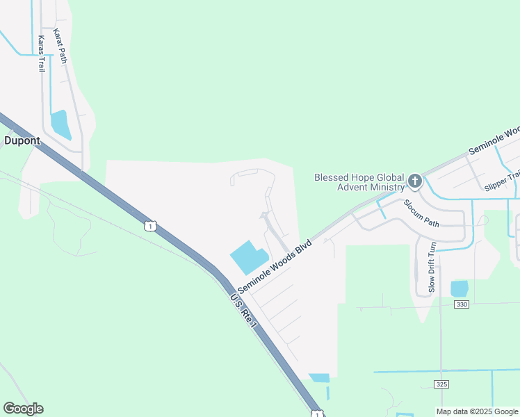map of restaurants, bars, coffee shops, grocery stores, and more near 425 Shady Oaks Drive in Palm Coast