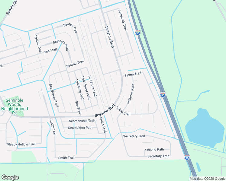 map of restaurants, bars, coffee shops, grocery stores, and more near 20 Seriema Place in Palm Coast
