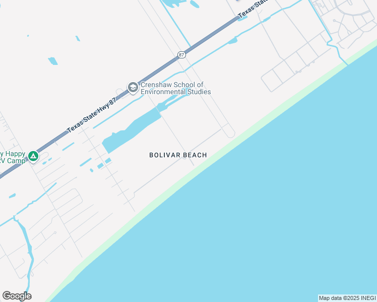 map of restaurants, bars, coffee shops, grocery stores, and more near 854 Helen Boulevard in Bolivar Peninsula