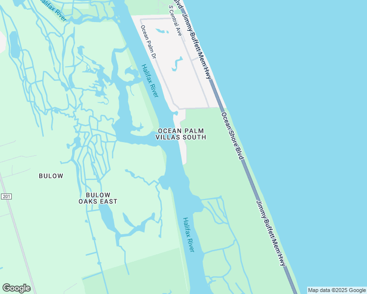 map of restaurants, bars, coffee shops, grocery stores, and more near 20 Ocean Palm Drive in Flagler Beach