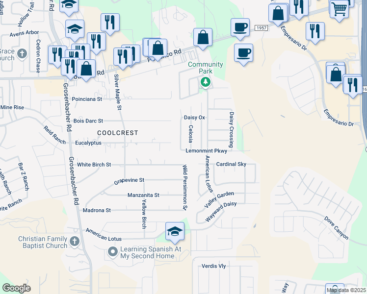 map of restaurants, bars, coffee shops, grocery stores, and more near 830 Campion Red in San Antonio