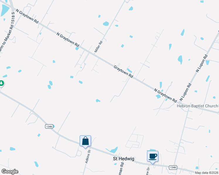 map of restaurants, bars, coffee shops, grocery stores, and more near 355 North Graytown Road in Saint Hedwig