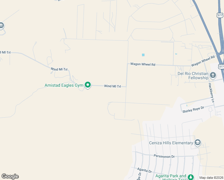 map of restaurants, bars, coffee shops, grocery stores, and more near 101 Windmill Road in Del Rio