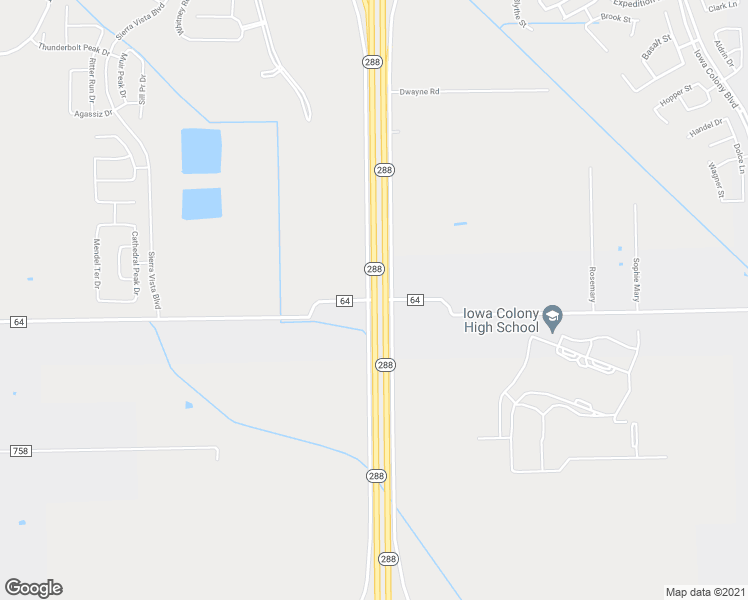 map of restaurants, bars, coffee shops, grocery stores, and more near County Road 64 in Brazoria County