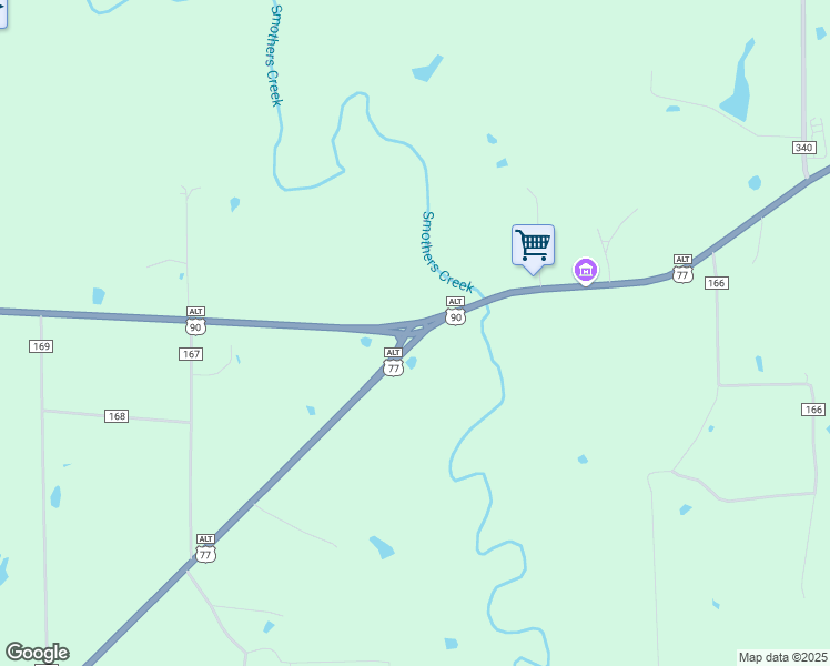 map of restaurants, bars, coffee shops, grocery stores, and more near U.S. 77 Alternate in Hallettsville