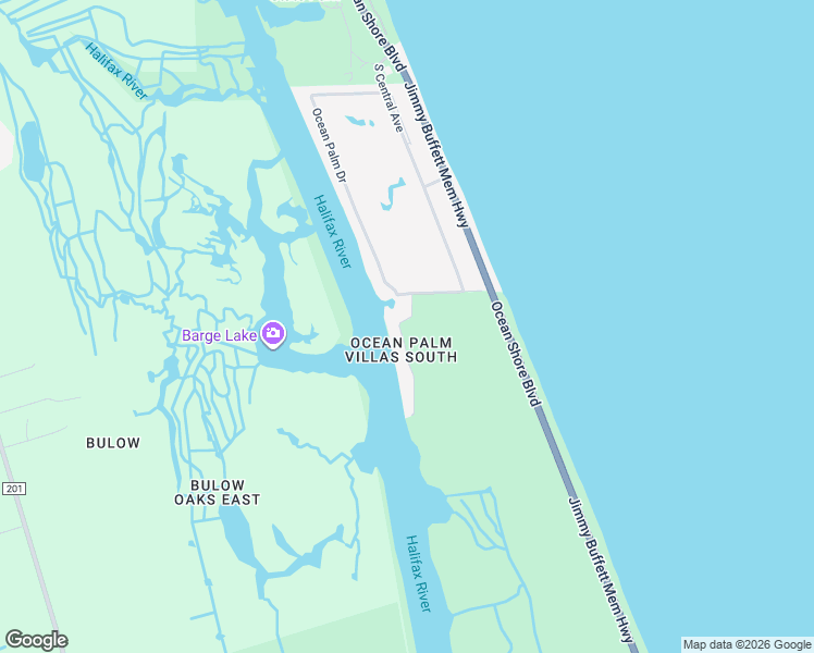 map of restaurants, bars, coffee shops, grocery stores, and more near 50 Ocean Palm Drive in Flagler Beach