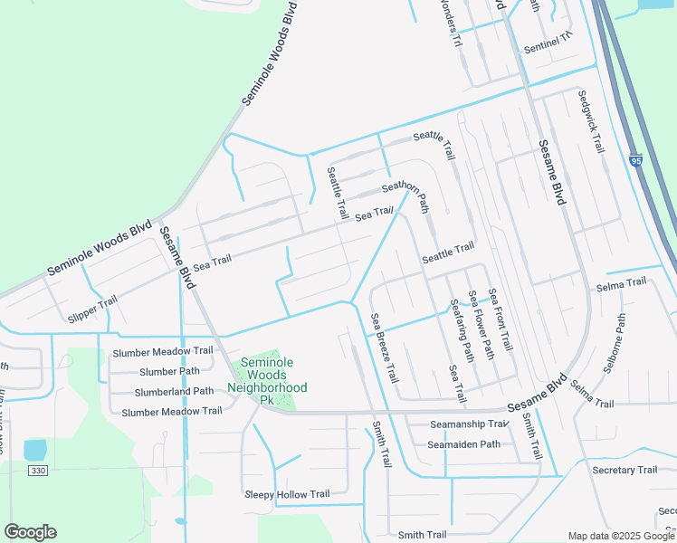 map of restaurants, bars, coffee shops, grocery stores, and more near 20 Seagoing Trail in Palm Coast