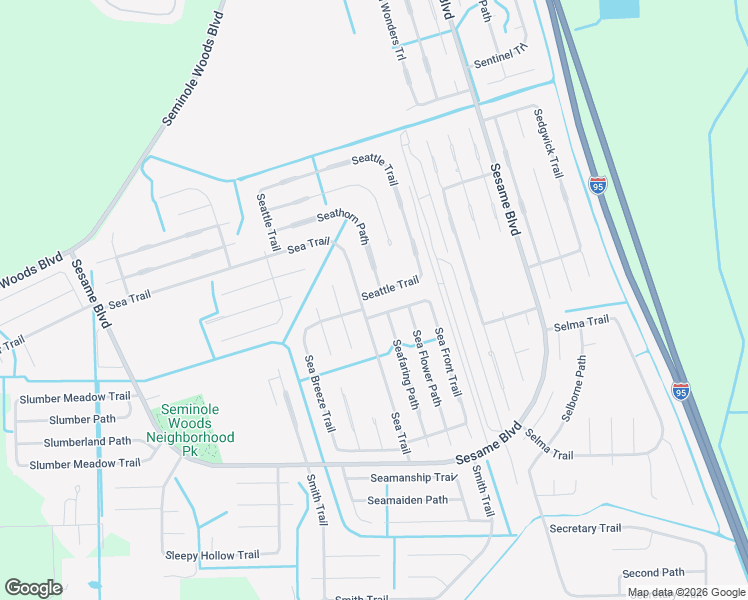 map of restaurants, bars, coffee shops, grocery stores, and more near 46 Seathorn Path in Palm Coast