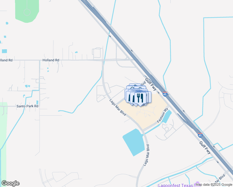 map of restaurants, bars, coffee shops, grocery stores, and more near 914 FM 517 Road West in Dickinson