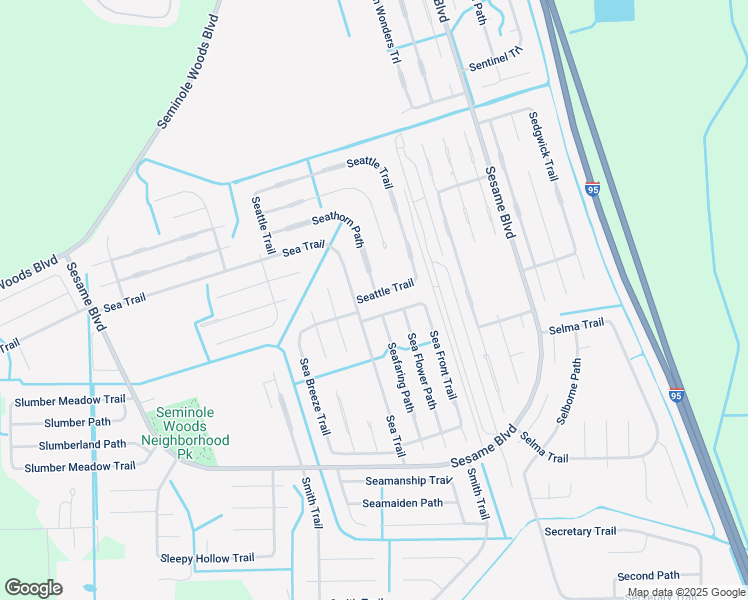 map of restaurants, bars, coffee shops, grocery stores, and more near 46 Seathorn Path in Palm Coast